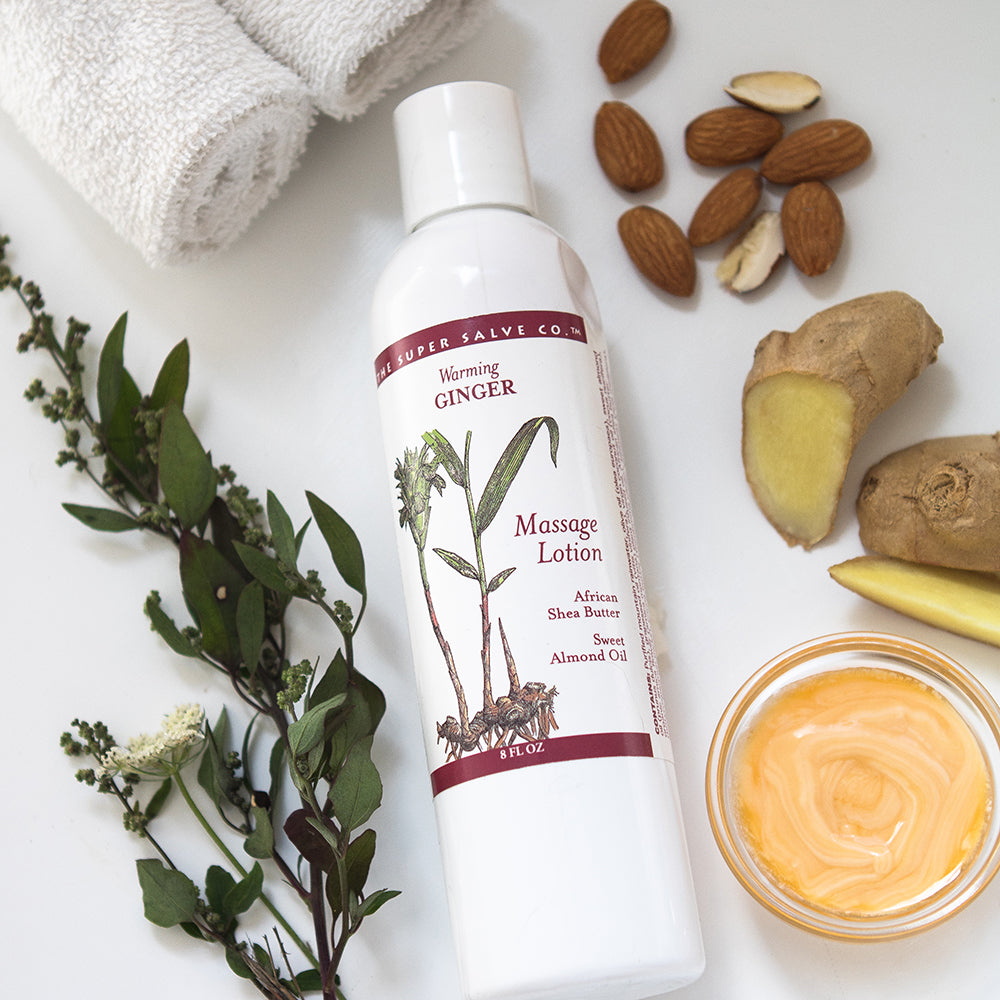 Warming Massage Lotion - Ginger Blend – Super Salve Co.